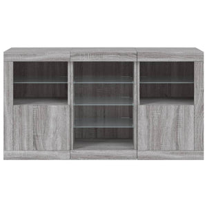 Μπουφές με LED Γκρι Sonoma 123 x 37 x 67 εκ. - Pakobazaar