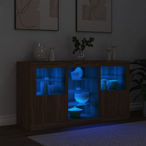 Μπουφές με LED Καφέ Δρυς 123 x 37 x 67 εκ.