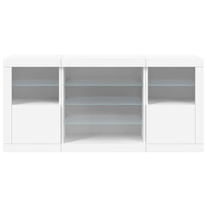 Μπουφές με Φώτα LED Λευκός 142,5 x 37 x 67 εκ.