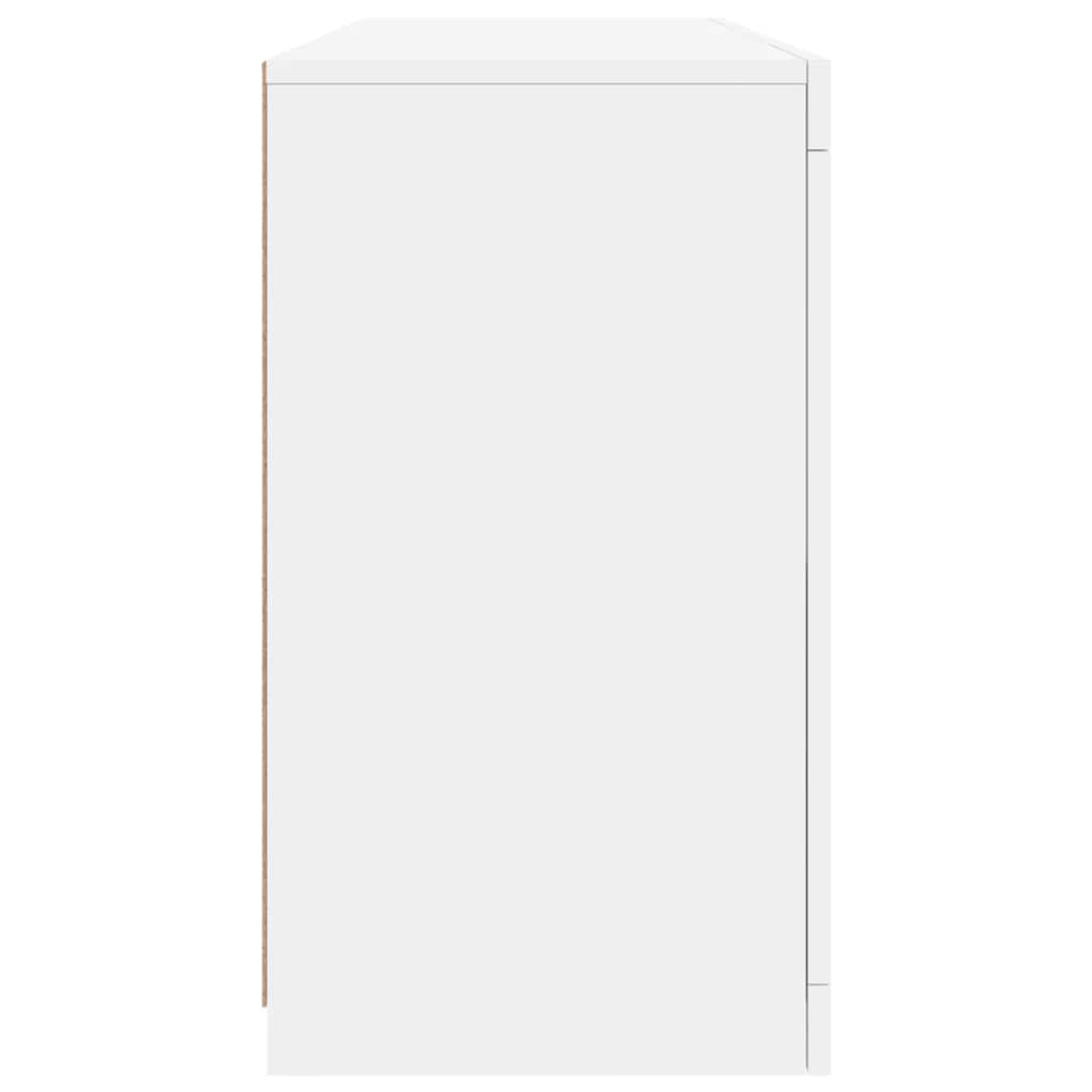 Μπουφές με Φώτα LED Λευκός 142,5 x 37 x 67 εκ.