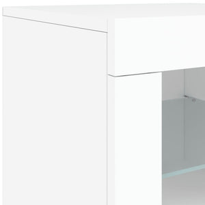 Μπουφές με Φώτα LED Λευκός 142,5 x 37 x 67 εκ.