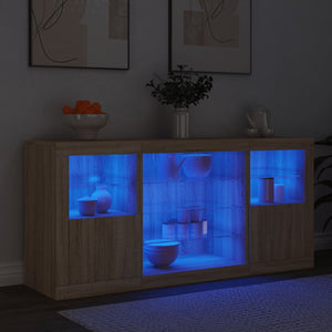 Ντουλάπι με LED Sonoma Δρυς 142,5x37x67 εκ.