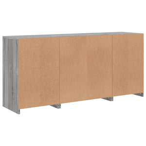 Μπουφές με LED Γκρι Sonoma 142,5x37x67 εκ. - Pakobazaar