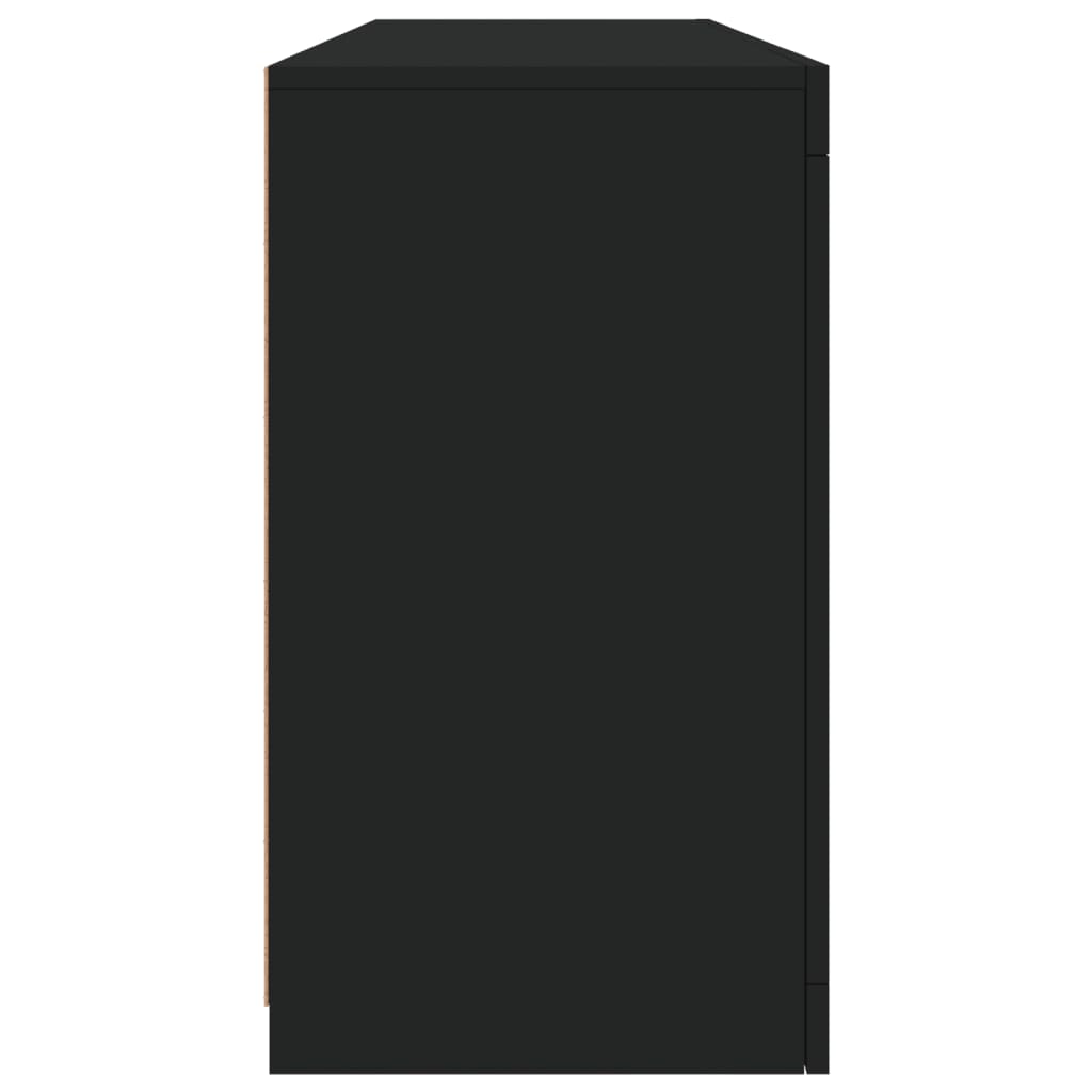 Μπουφές με LED Μαύρος 163 x 37 x 67 εκ.