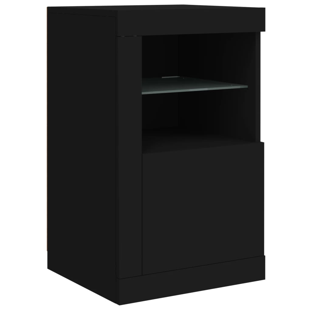 Μπουφές με LED Μαύρος 163 x 37 x 67 εκ.