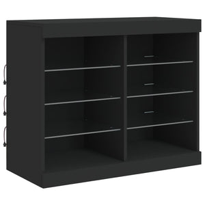 Μπουφές με LED Μαύρος 163 x 37 x 67 εκ.