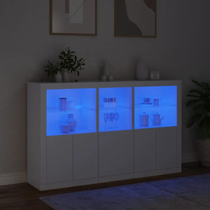 Μπουφές με Φώτα LED Λευκός 162 x 37 x 100 εκ.