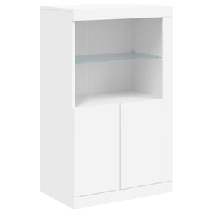 Μπουφές με Φώτα LED Λευκός 162 x 37 x 100 εκ.