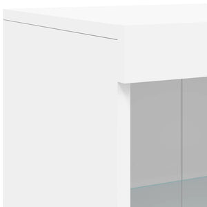 Μπουφές με Φώτα LED Λευκός 162 x 37 x 100 εκ.