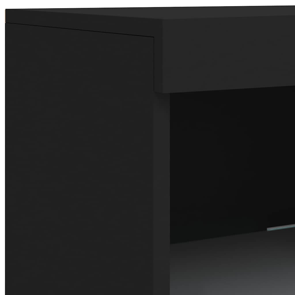 Μπουφές με Φώτα LED Μαύρος 162 x 37 x 100 εκ.