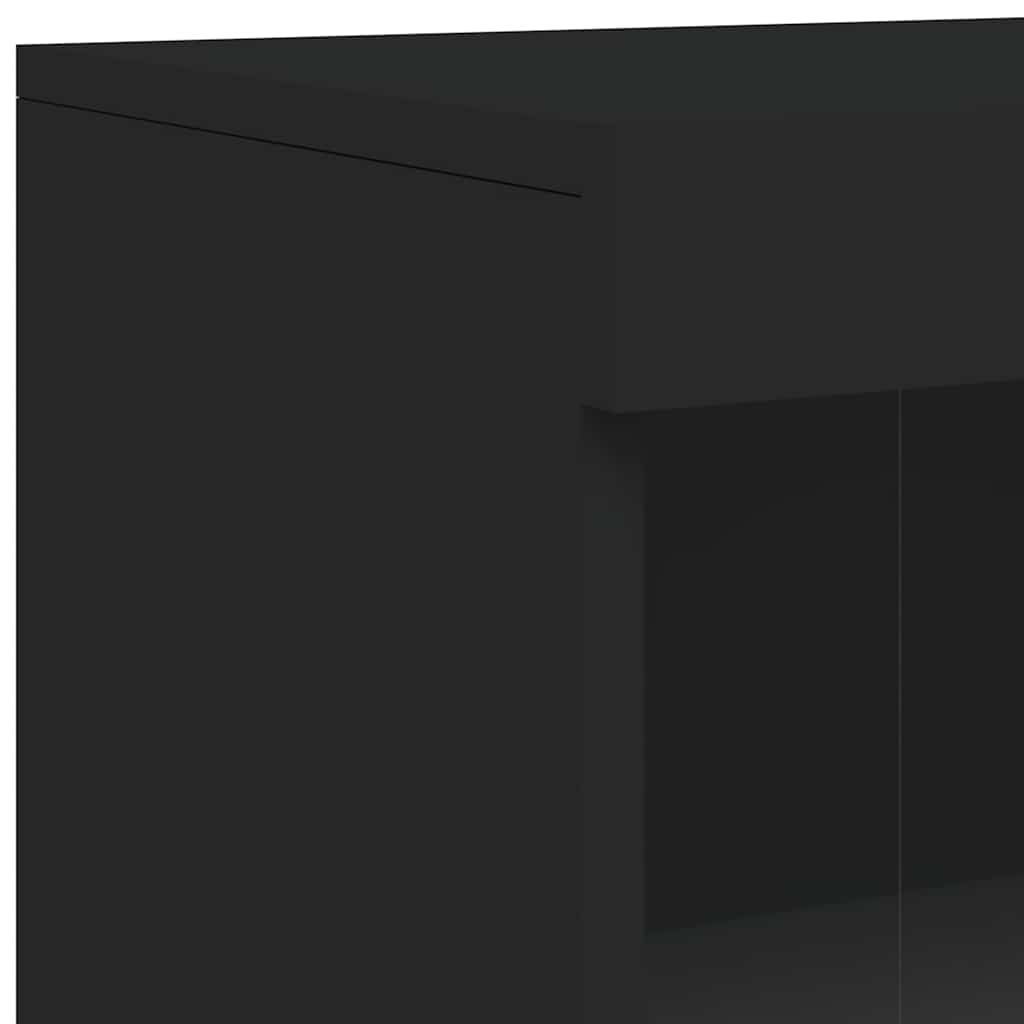 Μπουφές με Φώτα LED Μαύρος 162 x 37 x 100 εκ.
