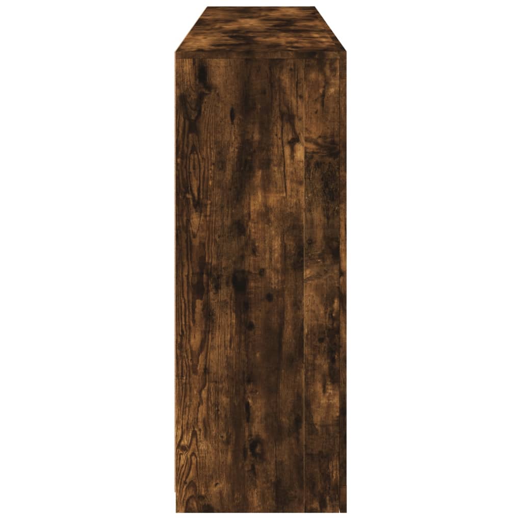 Μπουφές με Φώτα LED Καπνιστή Δρυς 162 x 37 x 100 εκ.