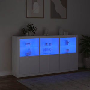 Μπουφές με Φώτα LED Λευκός 181,5 x 37 x 100 εκ.
