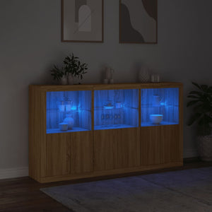 Μπουφές με Φώτα LED Sonoma Δρυς 181,5 x 37 x 100 εκ.