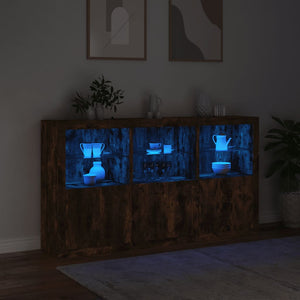 Μπουφές με Φώτα LED Καπνιστή Δρυς 181,5 x 37 x 100 εκ. - Pakobazaar