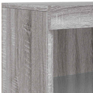 Μπουφές με Φώτα LED Γκρι Sonoma 181,5 x 37 x 100 εκ.