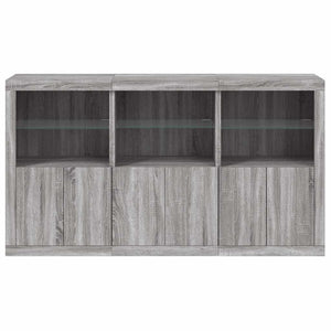 Μπουφές με Φώτα LED Γκρι Sonoma 181,5 x 37 x 100 εκ.