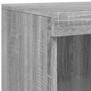 Μπουφές με Φώτα LED Γκρι Sonoma 181,5 x 37 x 100 εκ.