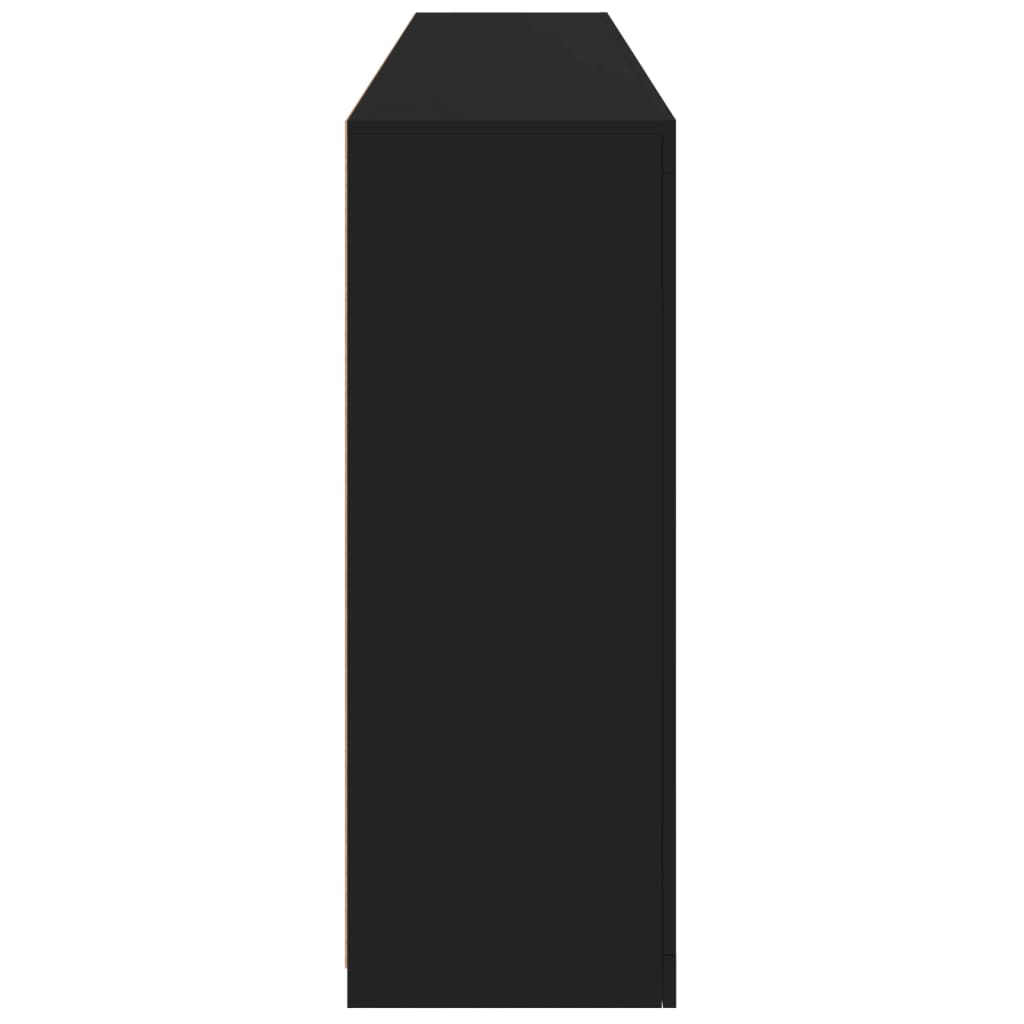 Μπουφές με Φώτα LED Μαύρος 202 x 37 x 100 εκ.