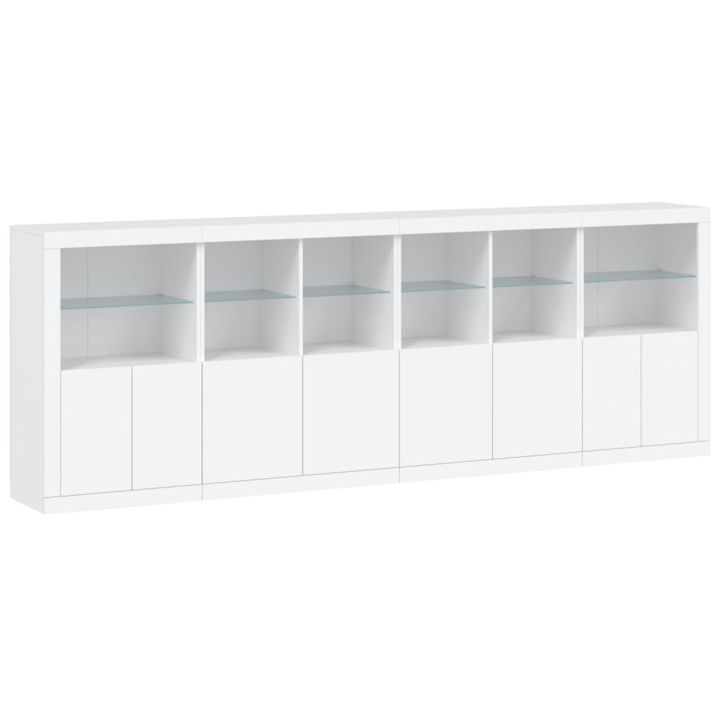 Μπουφές με Φώτα LED Λευκός 283 x 37 x 100 εκ.