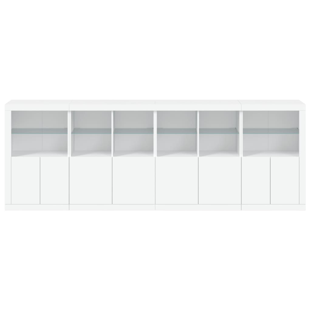 Μπουφές με Φώτα LED Λευκός 283 x 37 x 100 εκ.