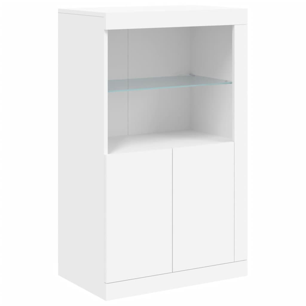 Μπουφές με Φώτα LED Λευκός 283 x 37 x 100 εκ.