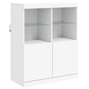 Μπουφές με Φώτα LED Λευκός 283 x 37 x 100 εκ.