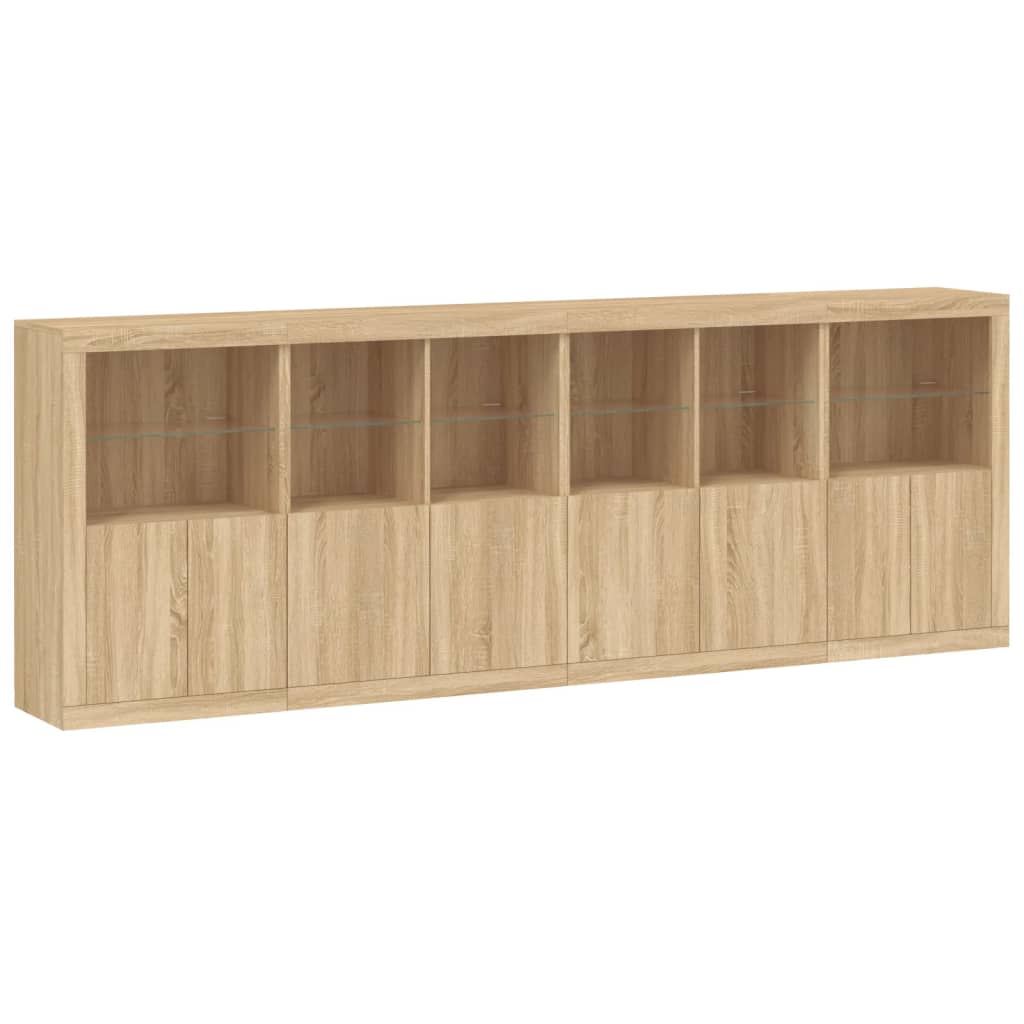 Μπουφές με Φώτα LED Sonoma Δρυς 283 x 37 x 100 εκ.
