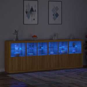 Μπουφές με Φώτα LED Sonoma Δρυς 283 x 37 x 100 εκ.