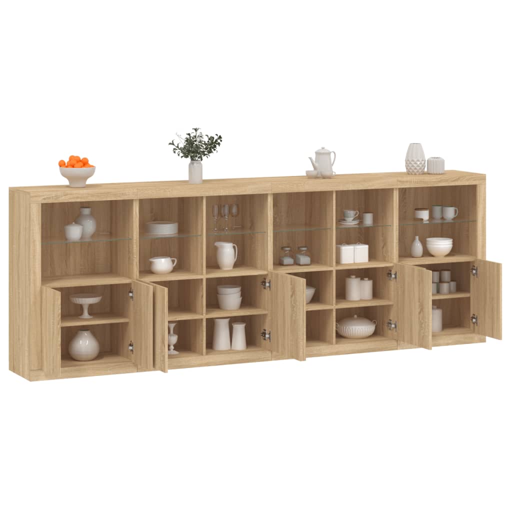 Μπουφές με Φώτα LED Sonoma Δρυς 283 x 37 x 100 εκ.