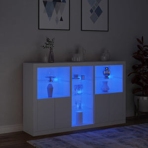 Μπουφές με Φώτα LED Λευκός 162 x 37 x 100 εκ.