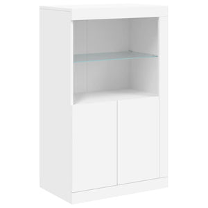 Μπουφές με Φώτα LED Λευκός 162 x 37 x 100 εκ.