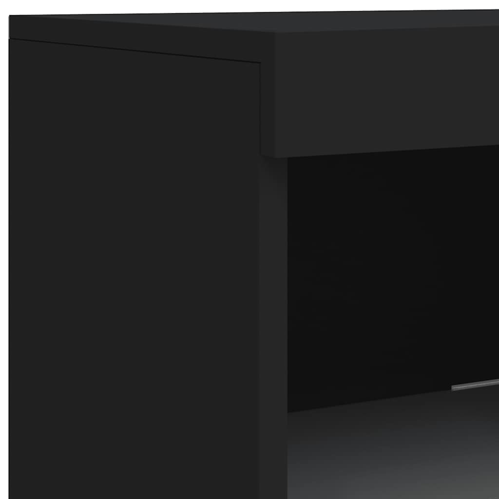 Μπουφές με Φώτα LED Μαύρος 162 x 37 x 100 εκ.