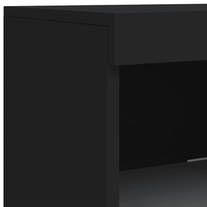 Μπουφές με Φώτα LED Μαύρος 162 x 37 x 100 εκ.