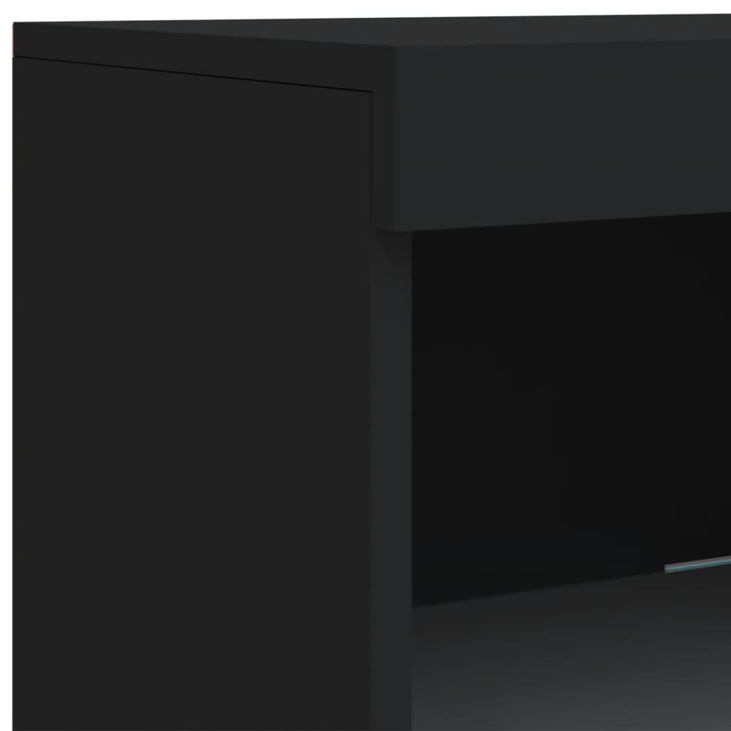 Μπουφές με Φώτα LED Μαύρος 162 x 37 x 100 εκ.