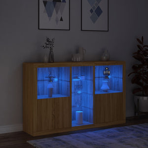 Μπουφές με Φώτα LED Sonoma Δρυς 162 x 37 x 100 εκ.