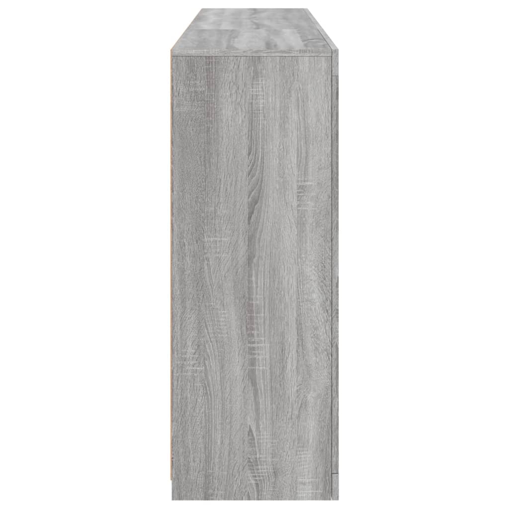 Μπουφές με Φώτα LED Γκρι Sonoma 162 x 37 x 100 εκ.