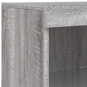 Μπουφές με Φώτα LED Γκρι Sonoma 162 x 37 x 100 εκ.
