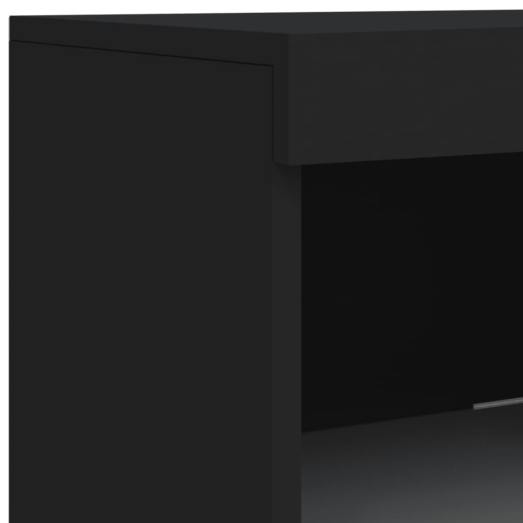 Μπουφές με Φώτα LED Μαύρος 181,5 x 37 x 100 εκ.