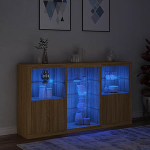 Μπουφές με Φώτα LED Sonoma Δρυς 181,5 x 37 x 100 εκ.