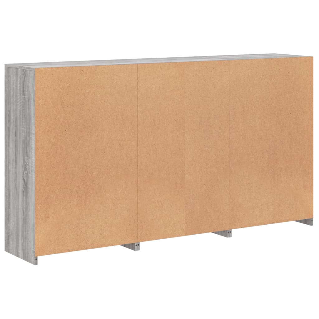 Μπουφές με Φώτα LED Γκρι Sonoma 181,5 x 37 x 100 εκ.
