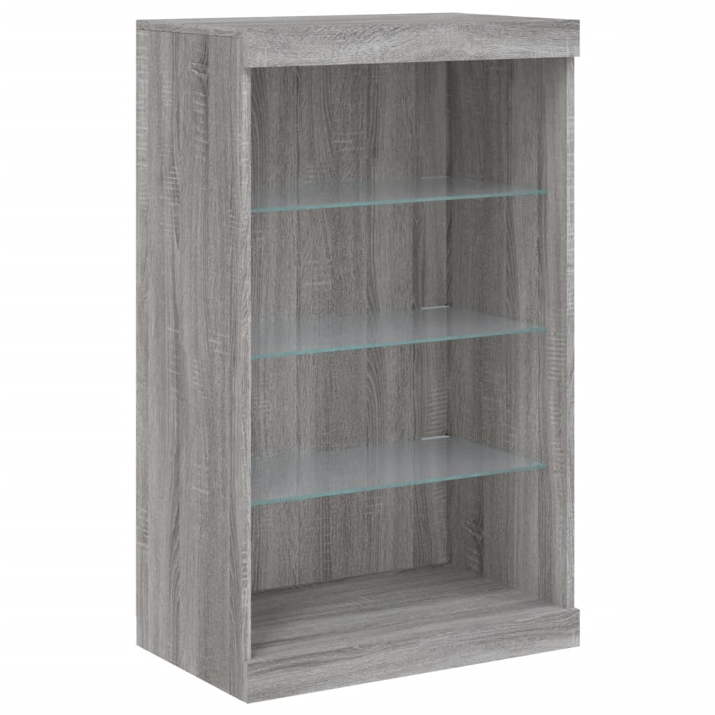Μπουφές με Φώτα LED Γκρι Sonoma 181,5 x 37 x 100 εκ.