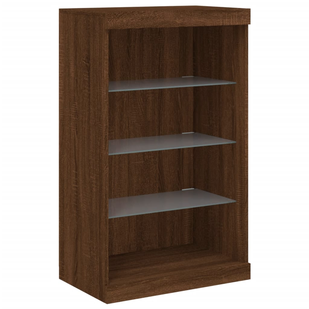 Μπουφές με Φώτα LED Καφέ Δρυς 181,5 x 37 x 100 εκ. - Pakobazaar