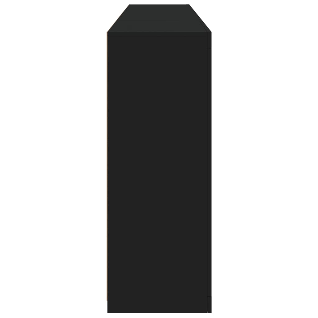 Μπουφές με Φώτα LED Μαύρος 202 x 37 x 100 εκ.