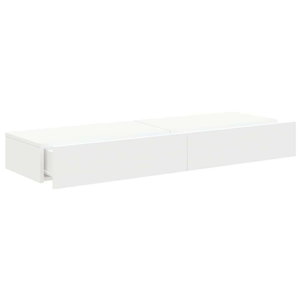 Έπιπλα Τηλεόρασης με LED 2 τεμ. Λευκά 60 x 35 x 15,5 εκ. - Pakobazaar