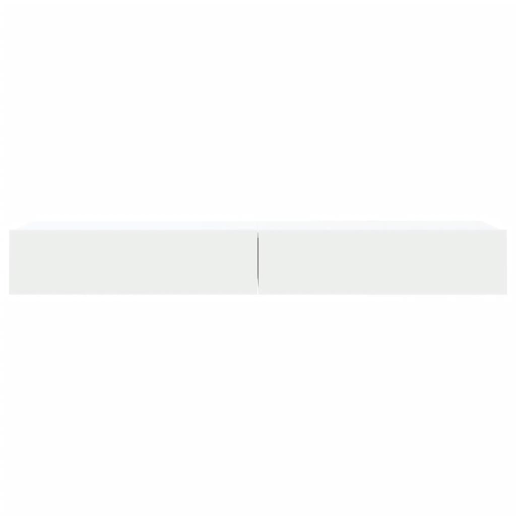 Έπιπλα Τηλεόρασης με LED 2 τεμ. Λευκά 60 x 35 x 15,5 εκ. - Pakobazaar