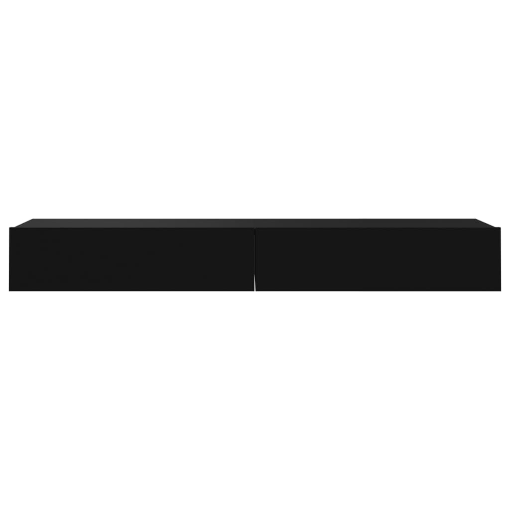 Έπιπλα Τηλεόρασης με LED 2 τεμ. Μαύρο 60 x 35 x 15,5 εκ. - Pakobazaar