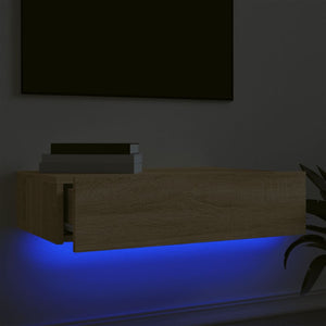 Έπιπλο Τηλεόρασης με LED Sonoma Δρυς 60x35x15,5 εκ. - Pakobazaar