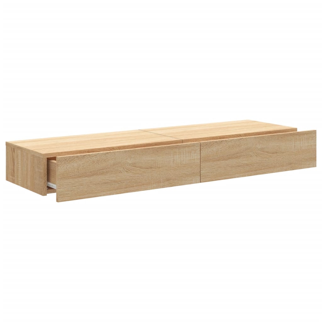 Έπιπλα Τηλεόρασης με LED 2 τεμ. Sonoma Δρυς 60x35x15,5 εκ. - Pakobazaar