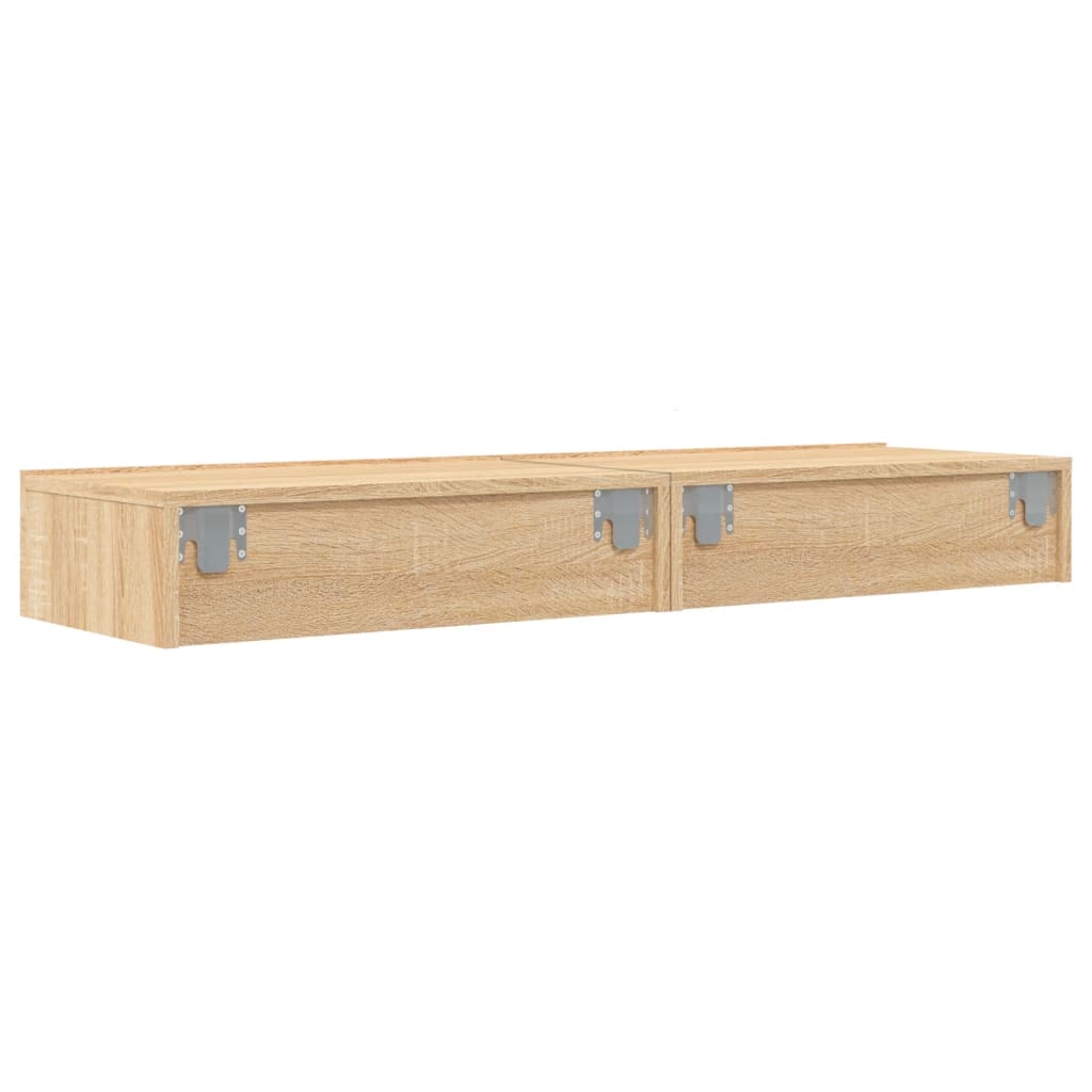 Έπιπλα Τηλεόρασης με LED 2 τεμ. Sonoma Δρυς 60x35x15,5 εκ. - Pakobazaar